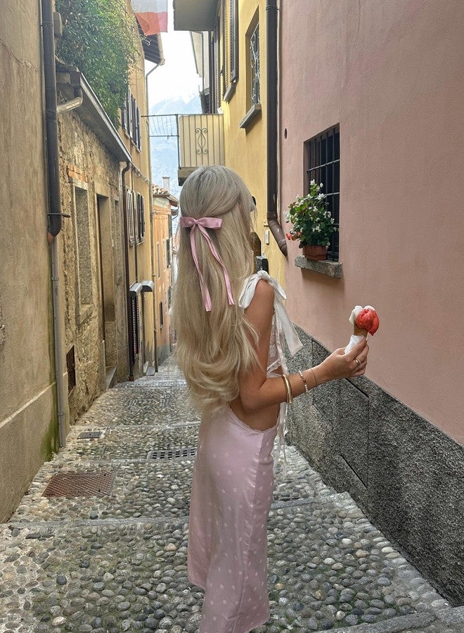 Ayesha Hair Bows Hair Clips for Women red pink Ribbon Hair Barrettes Hair Accessories for Women Girls Valentine's Day Party Decor 6pcs - Image 4